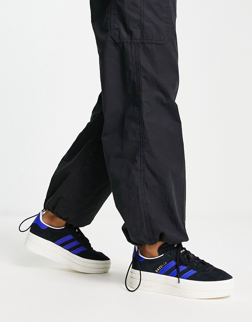 adidas Originals - Gazelle Bold - Baskets à plateforme - Noir et bleu marine-Black