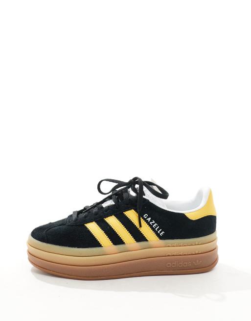 Adidas gazelle noir clearance et doré