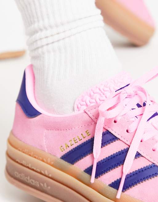 Adidas gazelle sales bleu marine rose