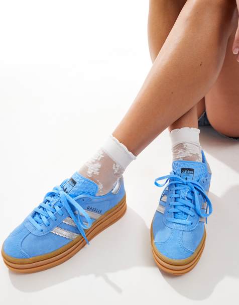 adidas Originals - Gazelle Bold - Baskets avec semelle en caoutchouc - Bleu/argenté - view 1