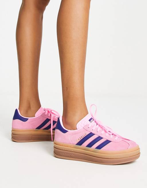 adidas Originals Gazelle Bold Baskets avec semelle plateforme en caoutchouc Rose