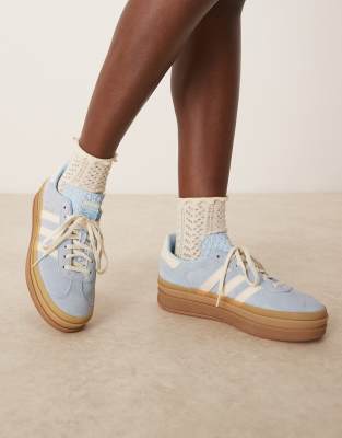 adidas Originals - Gazelle Bold - Baskets - Bleu clair et blanc