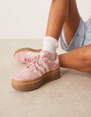 adidas Originals - Gazelle Bold - Baskets - Rose et blanc