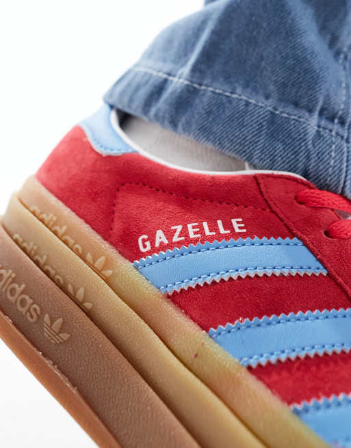 adidas Originals Gazelle Bold Baskets Rouge et bleu