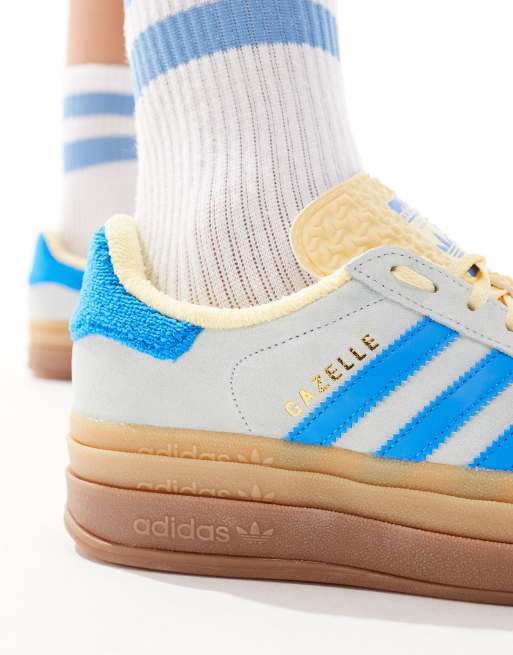 adidas Originals Gazelle Bold platform sneakers in blue | ASOS