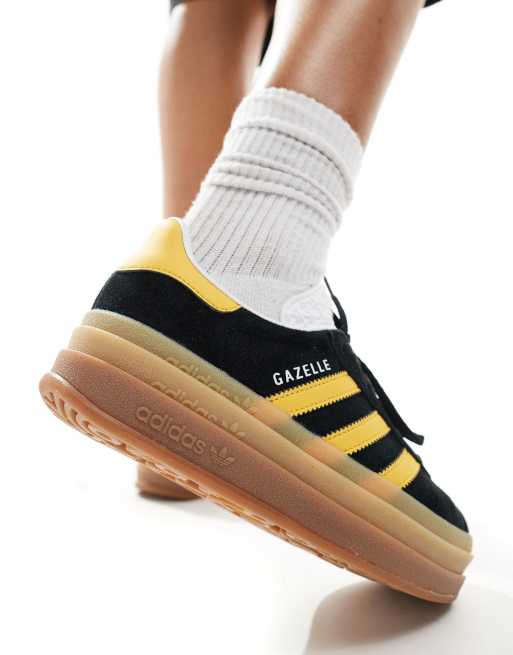 Adidas gazelle trainers 2025 black gold exclusive