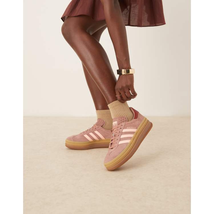adidas gazelle silver green womens adidas Gazelle Indoor Shoes Warm Sandstone / Craft Ochre / Shadow Red 5 UK main image 1