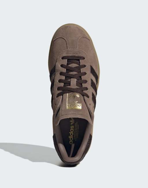 adidas Originals Gazelle bold shoes in brown / aurora coffee / gold | ASOS