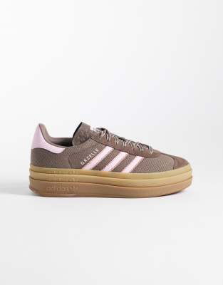 Originals - Gazelle Bold - Sneaker in Braun und Rosa Braun 36