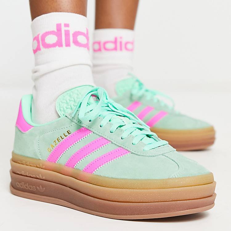 adidas Originals – Gazelle Bold – Sneaker in Minzgrün mit Plateau-Gummisohle  | ASOS