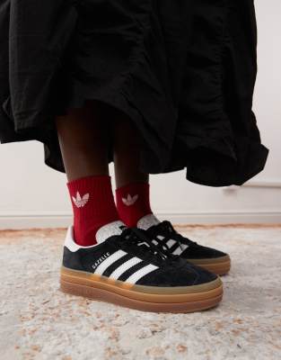 adidas Originals - Gazelle Bold - Sneaker in Schwarz und Weiß