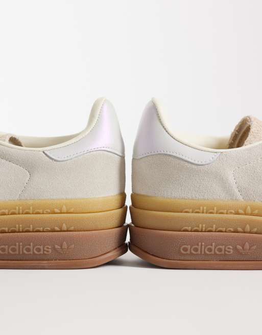 adidas Originals – Gazelle Bold – Sneaker in Wollweiß und Metallic-Silber , 3 von 5