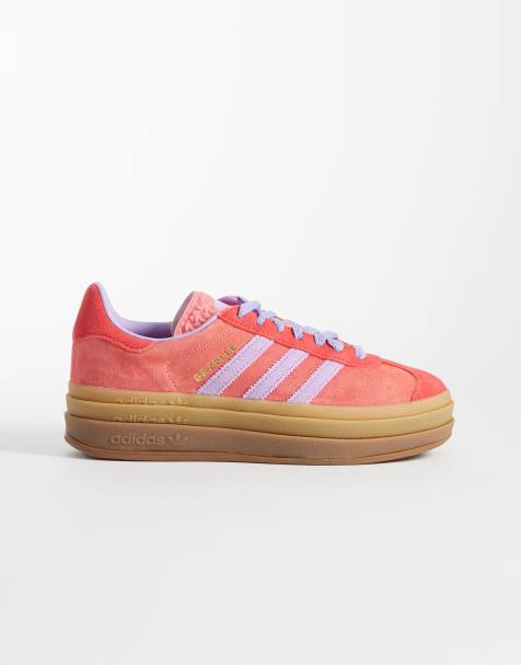 adidas Originals Gazelle Bold sneakers in bright pink and blue - view 1