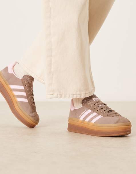 adidas Originals Gazelle Bold sneakers in brown and pink - view 1