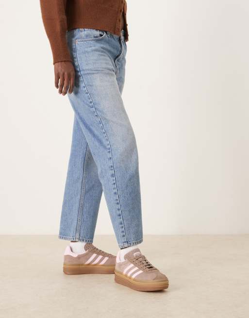 adidas Originals Gazelle Bold sneakers in brown and pink ASOS