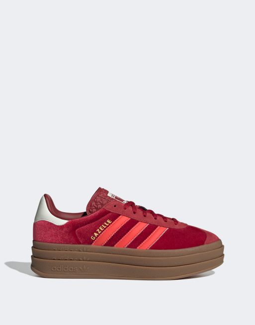 adidas Originals Gazelle Bold sneakers in burgundy ASOS