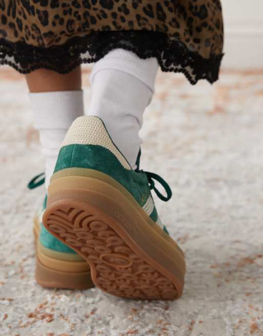 adidas Originals Gazelle Bold sneakers in collegiate green