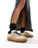 adidas Originals Gazelle Bold sneakers in cream and leopard