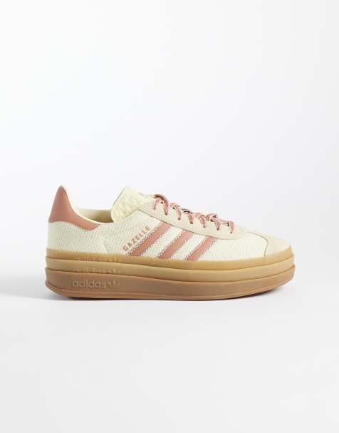 adidas Originals Gazelle Bold sneakers in cream and light brown - view 1