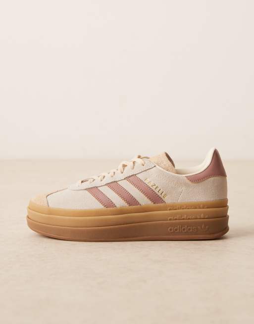 adidas Originals Gazelle Bold sneakers in cream and warm clay