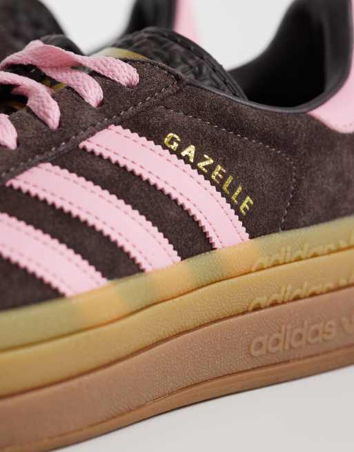 adidas gazelle silver green womens adidas Women's Originals Gazelle Bold "Black White Gum" Shoes