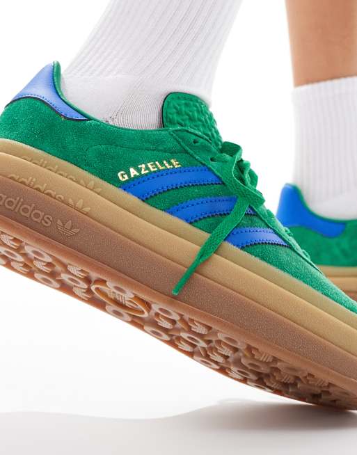 adidas gazelle silver green womens adidas Gazelle Bold Silver Green Gum