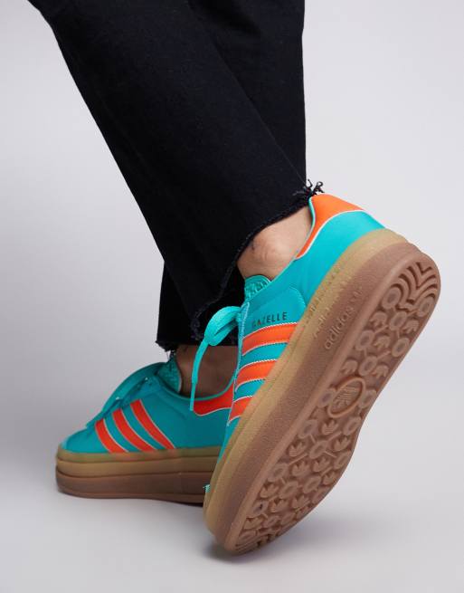 ★adidas★ Gazelle Bold Midgreen adidas Originals Gazelle Bold sneakers in green and gray | ASOS