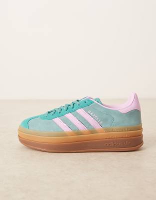 adidas gazelle silver green womens adidas Gazelle Bold Pulse 'Mintroze'  The Attic
