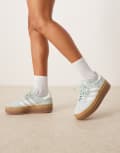 [adidas Originals] adidas Originals Gazelle Bold sneakers in light blue and white 40 2/3 Light blue