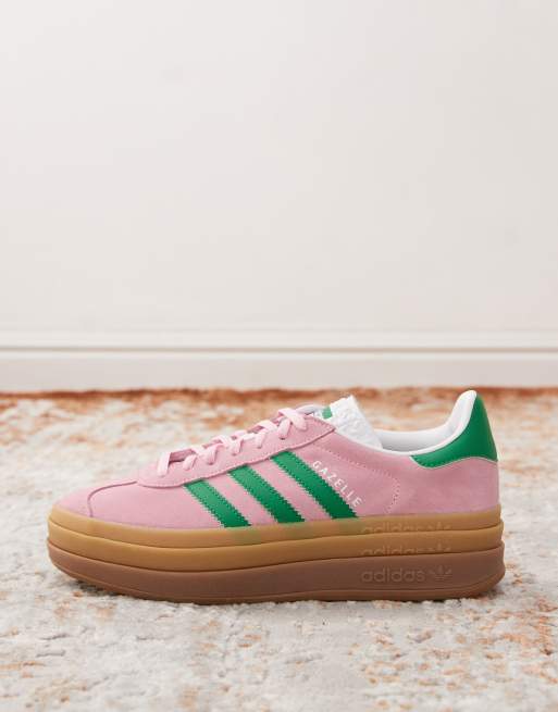 Adidas green best sale and pink shoes