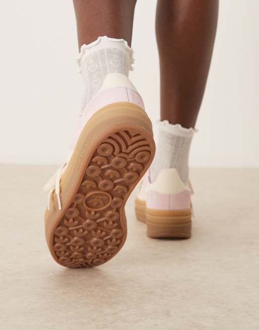 adidas Originals Gazelle Bold sneakers in pink and white ASOS