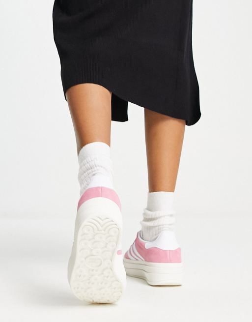 adidas gazelle silver green womens adidas Women's Originals Gazelle Bold "Sandy Pink" main image 0