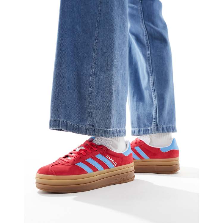 adidas china Originals Gazelle Bold sneakers in red and blue adidas china gameplana pants girls black boots size 12 ClassicfuncenterShops