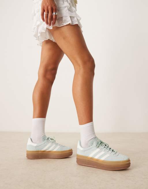 adidas Originals Gazelle Bold sneakers in sage green