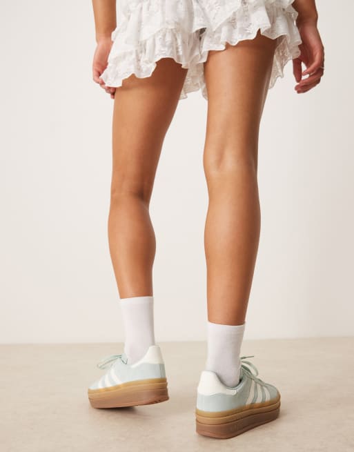 adidas Originals Gazelle Bold sneakers in sage green