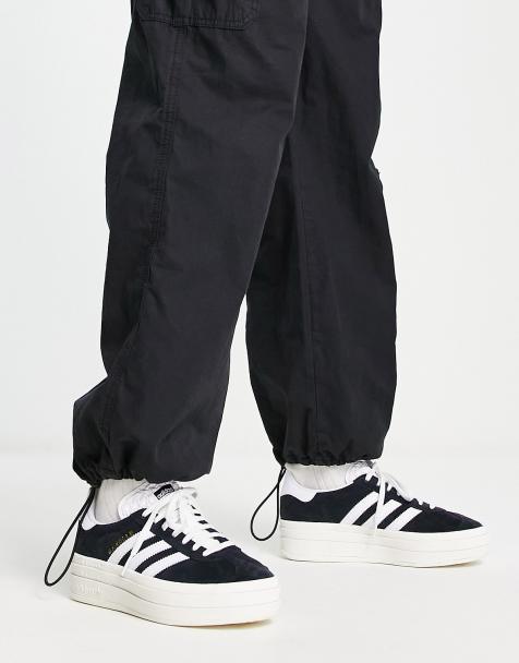 adidas Originals Gazelle - Bold - Sneakers met plateauzool in zwart met wit - view 1