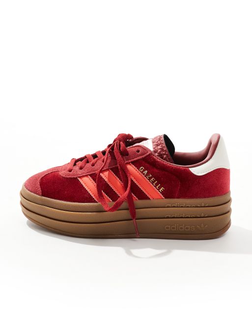 adidas Originals Gazelle Bold Sneakers van fluweel in