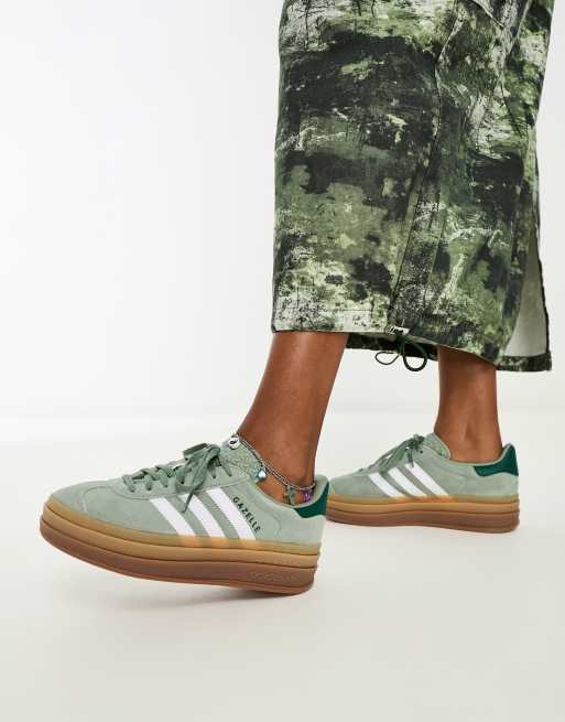 adidas gazelle silver green womens Adidas Gazelle ADV Shoes