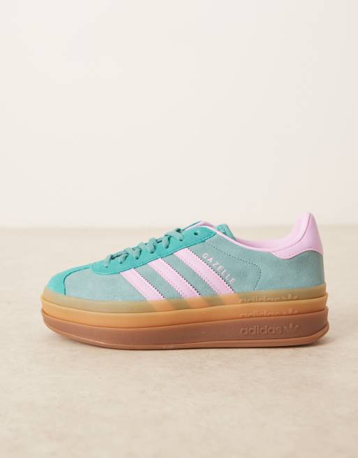 adidas gazelle silver green womens Adidas Gazelle Bold In Turquoise For Women main image 0