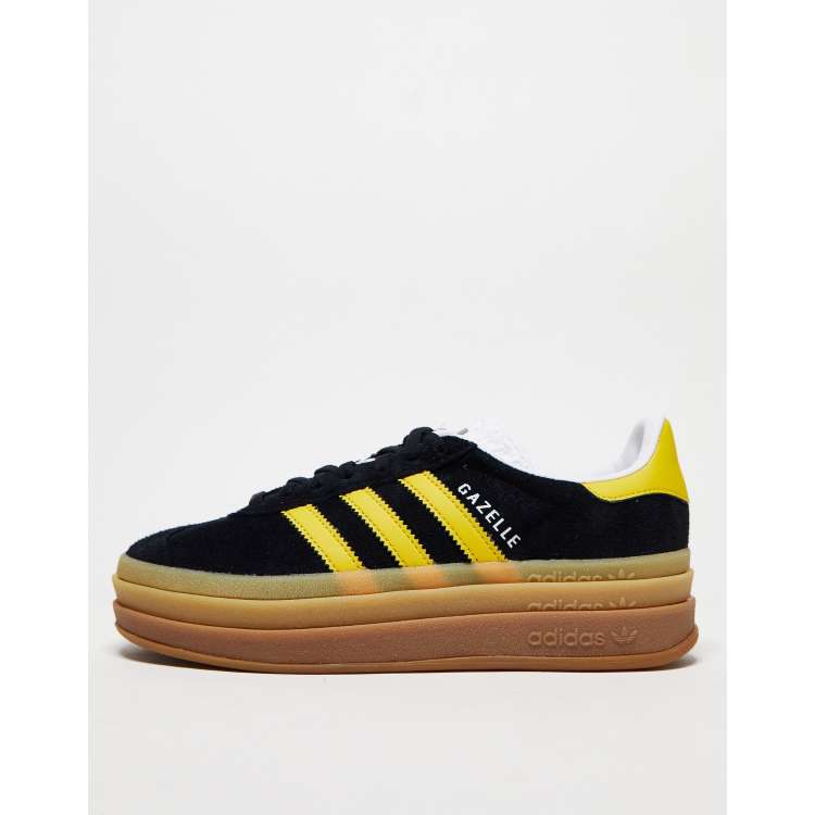 Adidas gazelle outlet black and yellow