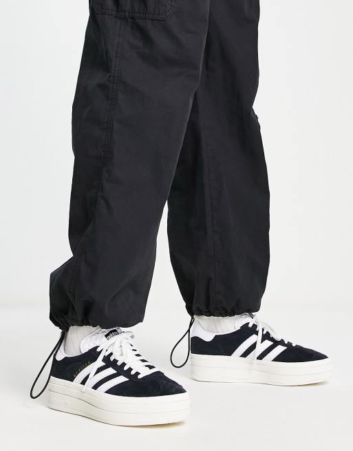 adidas Originals - Gazelle Bold - Sorte og hvide flatform-sneakers