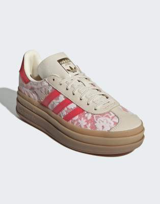 adidas Originals - Gazelle Bold x Liberty London - Schuhe in Weiß und Cremeweiß