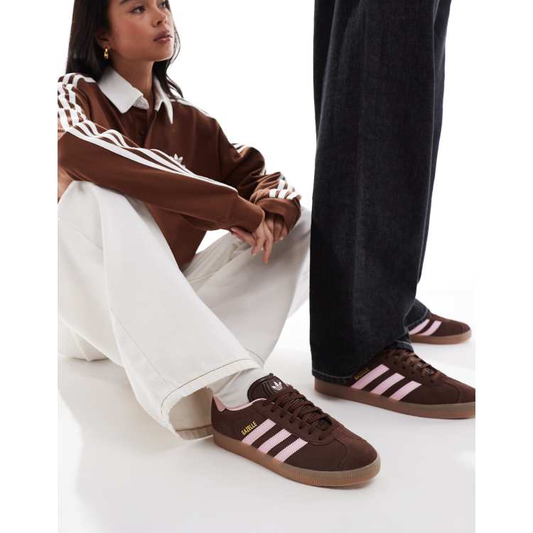 adidas Originals – Gazelle – Brązowo-jasnoróżowe buty sportowe | ASOS