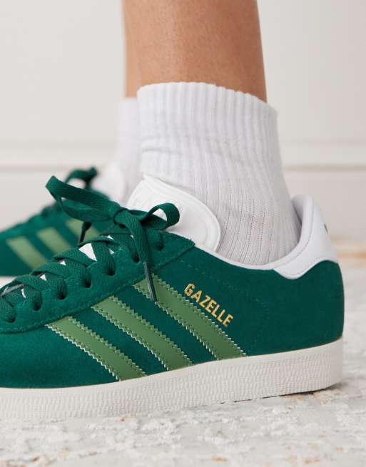 adidas gazelle silver green womens Adidas Gazelle Indoor Collegiate Green Gum – Nordic Sneakers main image 0