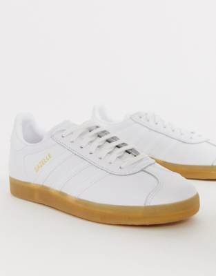 adidas Originals Gazelle in white and gum | ASOS