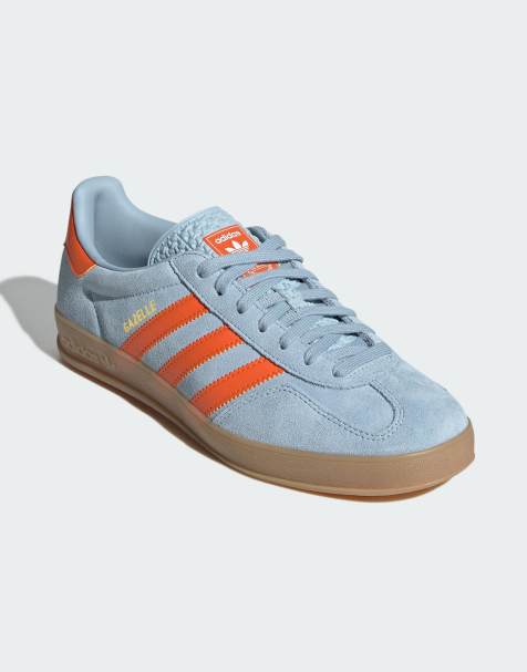 adidas Originals - Gazelle Indoor - Baskets - Bleu et orange - view 1