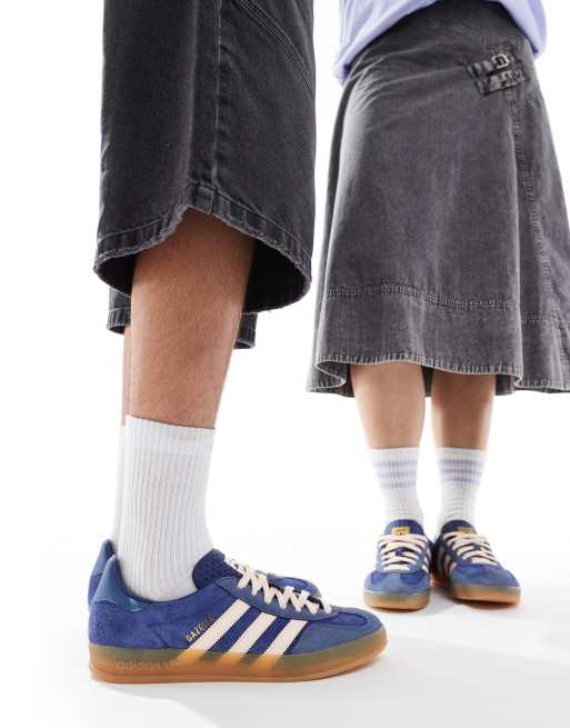 adidas Originals – Gazelle Indoor – Buty sportowe w kolorze granatowym i różowym z gumową podeszwą