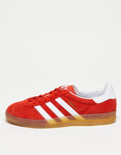 adidas Originals – Gazelle Indoor – Czerwone buty sportowe na gumowej podeszwie – RED