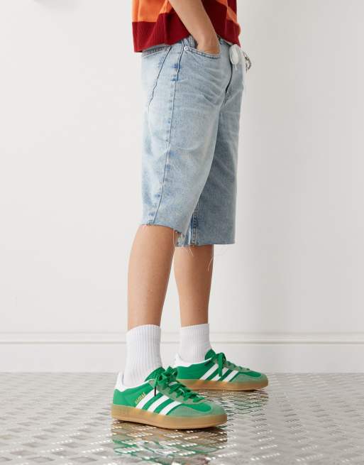 adidas Originals Gazelle - Indoor - Sneakers in groen en wit
