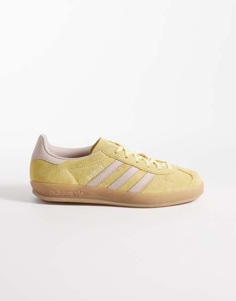 adidas Originals Gazelle Indoor in pastel yellow and pink - view 1